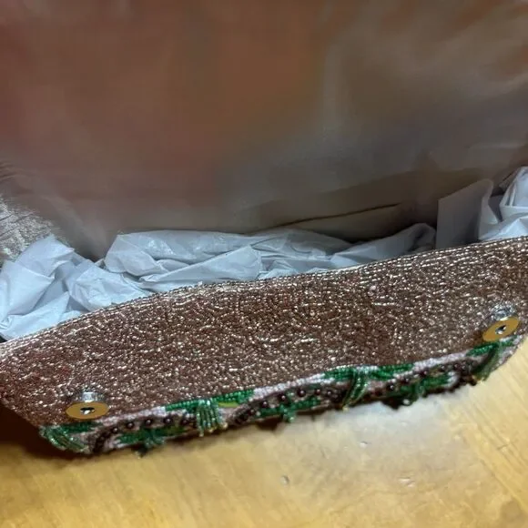 New Release Handcrafted In India Tropical Palm Tree Beaded Bag Viral TikTok RARE - Picture 6 of 16